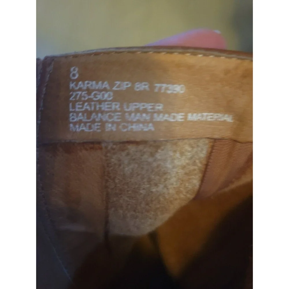 Vintage Rare Y2K Frye Karma Zip Brown Size 8 Patina Leather - Picture 10 of 11